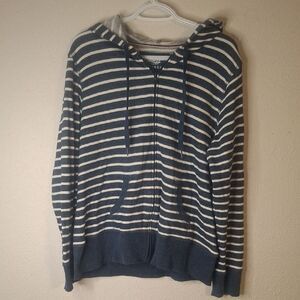 Bass Weekend Striped Navy and White Hoodie size XL